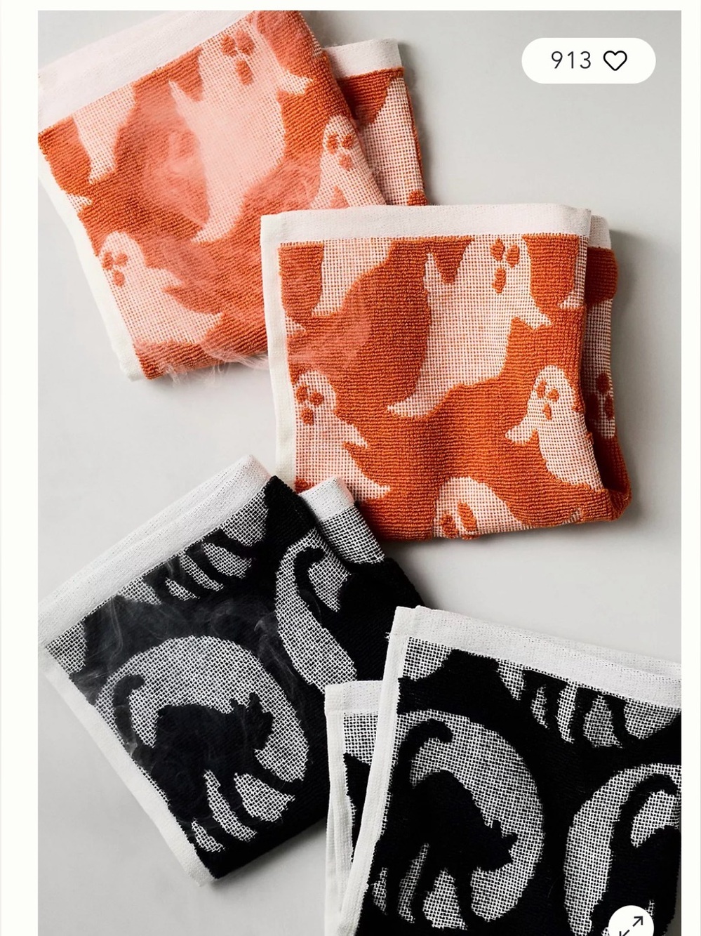 Icon Jacquard Spooky Dishcloths, Set of 4